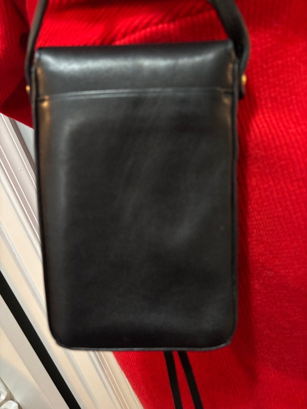 Tory Burch Black Leather Crossbody with Logo Tassel - Picture 4 of 5